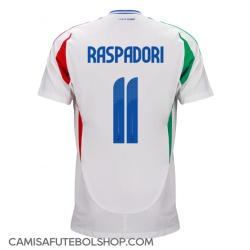 Camisa de time de futebol Itália Giacomo Raspadori #11 Replicas 2º Equipamento Europeu 2024 Manga Curta